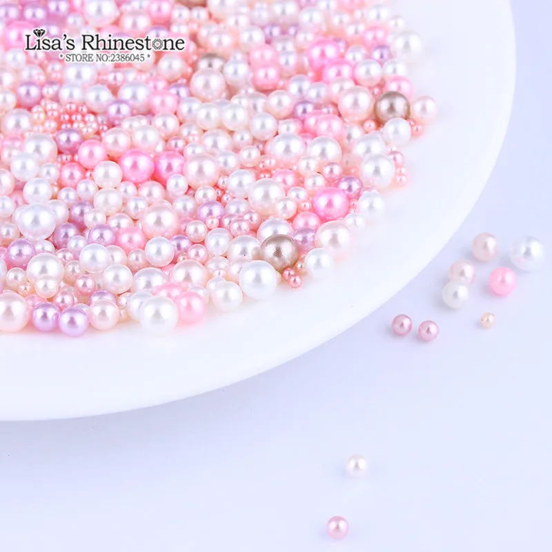 

3mm-6mm No Holes Mix Color Round Imitation Plastic Pearl Beads For DIY Jewelry Accessories Hot In Japan TS3029
