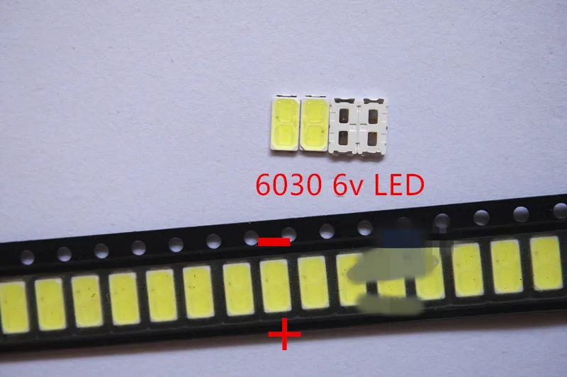 200piece/lot 6030 6v 1W for LG Repair LED LCD TV backlight lamp bead cold white | Лампы и освещение