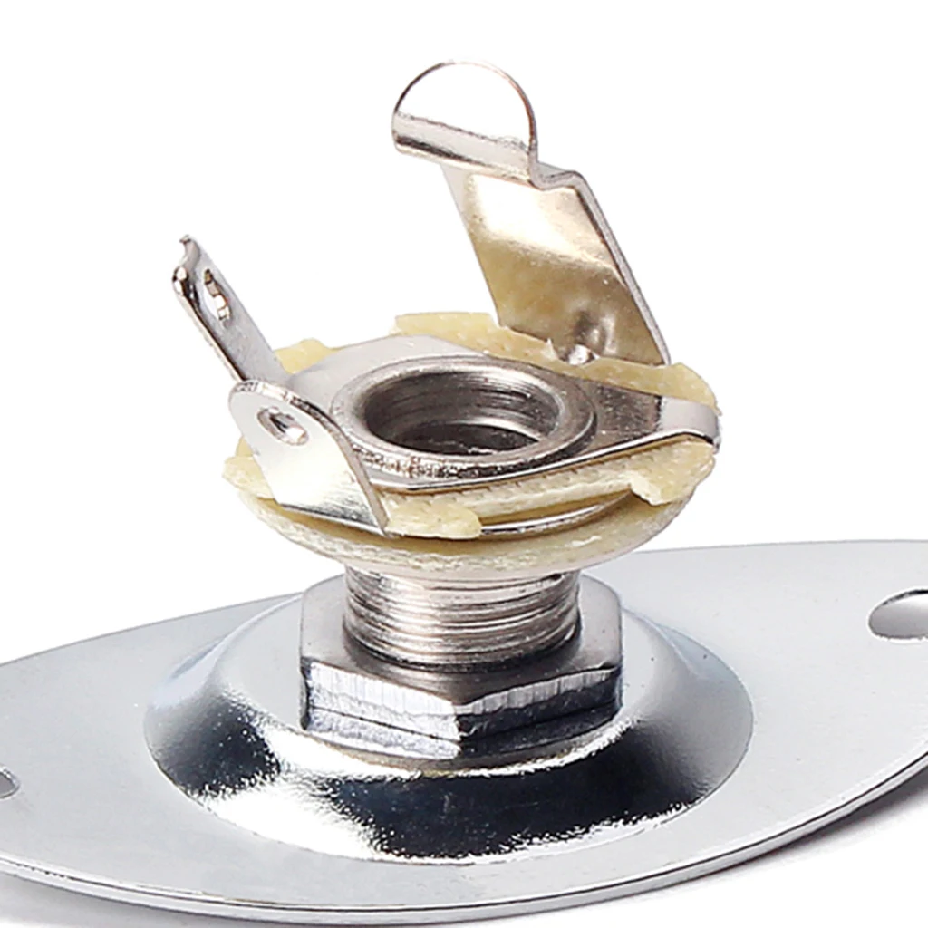 1/4'' Oval Shape Guitar Jack Socket Plate & Bass Guitar Neck Plate for LP SG Style Guitars Parts & Accessories