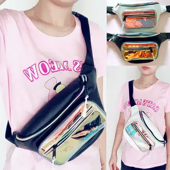 

2019 Newest Fashion Waterproof Running Belt Bum Laser Waist Pouch Fanny Pack Camping Sport Hiking Zip Bags