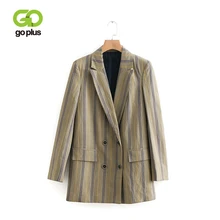 GOPLUS Office Lady Plaid Blazer Women 2019 Spring Autumn Suit Blazers Mujer Formal Jackets Women Elegant Outwear Blazer Feminino GOPLUS Office Lady Plaid Blazer Women 2019 Spring Autumn Suit Blazers Mujer Formal Jackets Women Elegant Outwear Blazer Feminino