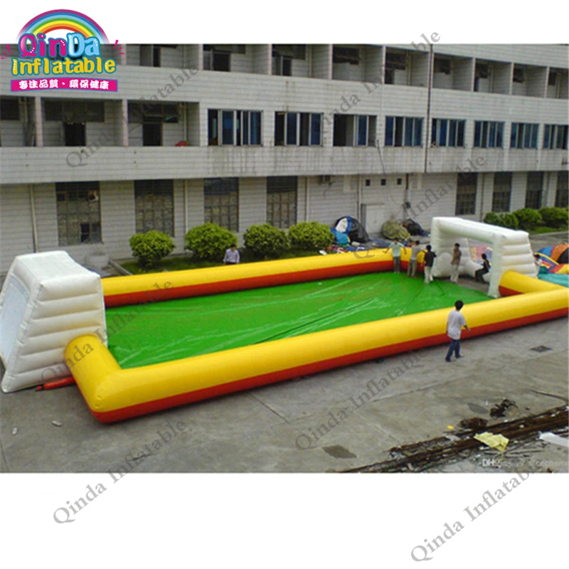 

Airtight 0.6 Mm PVC Inflatable Soccer Field Portable Inflatable Football Court For Fun Soccer Games