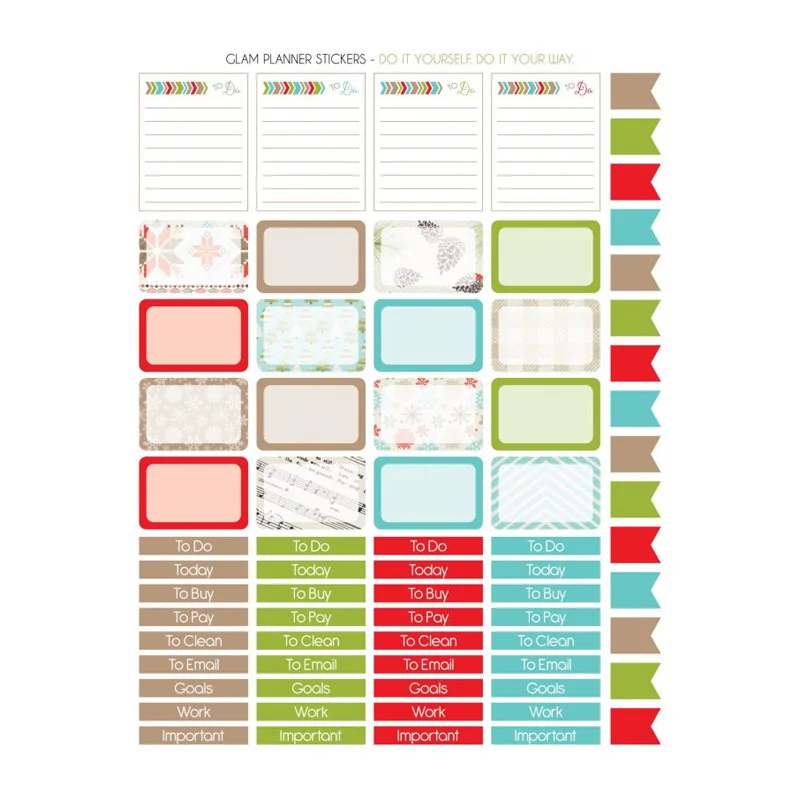 

2 PCS Colorful Study Work Plan DIY Uncut Decoration Scrapbook Stationery Diary Sticker Planner Cute Label Travel Stickers