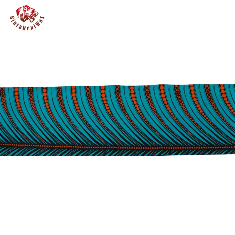 Анкара африканская полиэфирная ткань с восковой печатью Binta настоящий воск высокое качество 6 ярдов африканская ткань для вечерние платья FP6204 - Цвет: 1