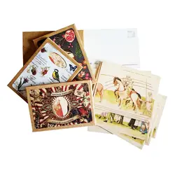 16 шт./лот/партия Ретро древние люди жизнь поздравительные открытки Рождественская открытка День рождения визитная карточка подарки
