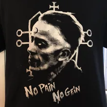 Футболка No Pain No Gein, серийный убийца, настоящая жизнь, ужас, Ed Gein Dahmer, хлопок, Мужская модная летняя футболка для фитнеса, бренд, кино