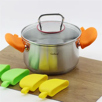 

Silicone Pot Handle Cover for Cookware Soup Heat resistant Anti-skid Saucepan Grip Sleeve Kitchen Accessories asas de silicona