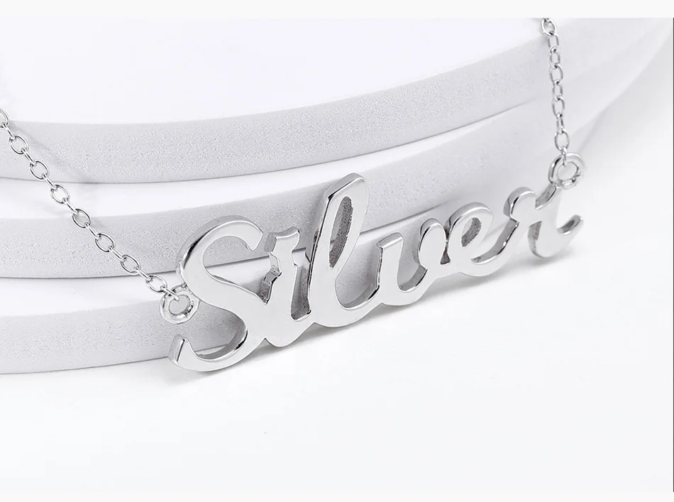 Ожерелье из стерлингового серебра 925 пробы на заказ, ожерелье ручной работы для женщин, индивидуальный подарок для нее
