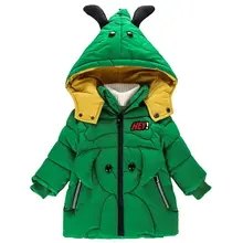 Зимние пальто для маленьких мальчиков от 1 года до 4 лет, зимние костюмы с капюшоном для новорожденных с животными, одежда для малышей на молнии модная одежда для мальчиков зимняя одежда, пальто