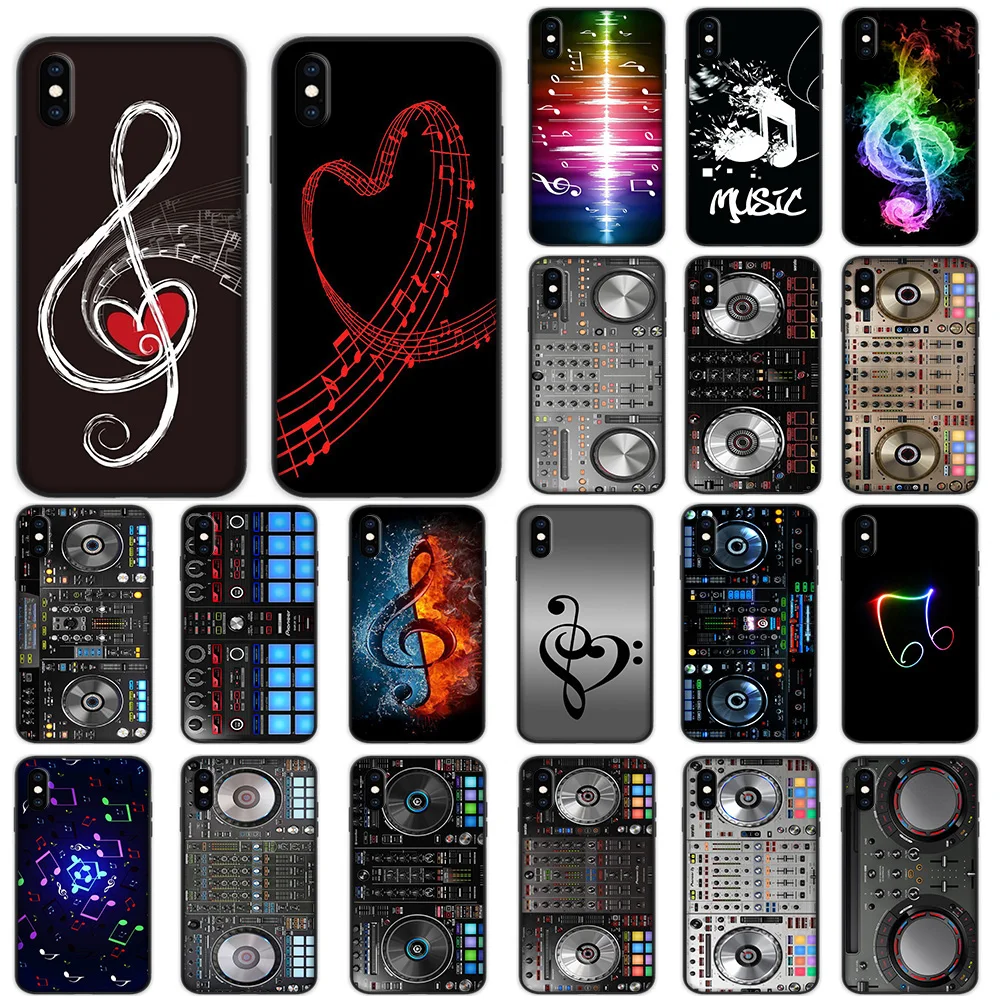 

DDJ DJ Music Note Soft Case for iPhone XS 11 Pro Max XR X 7 8 6 6S Plus Cover