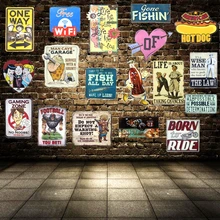 Неправильные вывески Ретро Металл Олово плакат реклама доска стены Бар Паб кофе дома искусство Ресторан Декор U-33