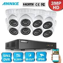 ANNKE 8CH 3MP CCTV система HD TVI DVR 8 шт. 2048*1536 3MP TVI Всепогодная камера наружная CCTV камера домашний комплект видеонаблюдения