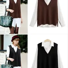 Европейский и американский стиль, осенняя и зимняя одежда, новинка, большой размер, Женский вязаный жилет, вязаный свитер