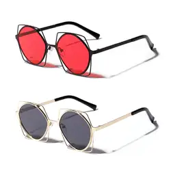 Новый дизайн квадратные солнцезащитные очки полые геометрический солнцезащитные очки Для женщин Для мужчин Брендовая Дизайнерская обувь