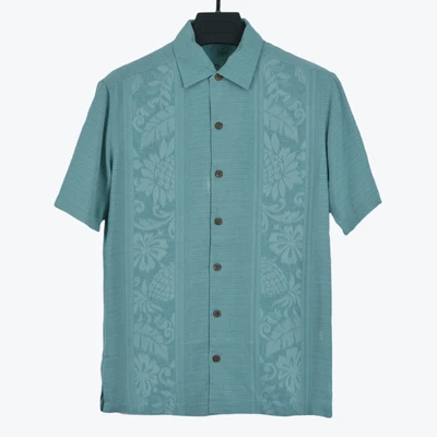 Разноцветные мужские рубашки, шелковая мужская Повседневная рубашка с частичным цветочным рисунком, короткий рукав, Повседневная рубашка, 5xl размера плюс, подходит для 70-140 кг, свободный воротник - Цвет: 3