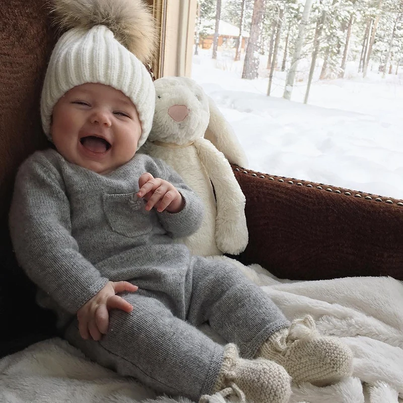 Baby Girl Clothes Winter Newborn Rompers Bebe Jumpsuits Knit Floral Vintage Toddler Costume Onesie Infant Boys Tiny Cottons 2019