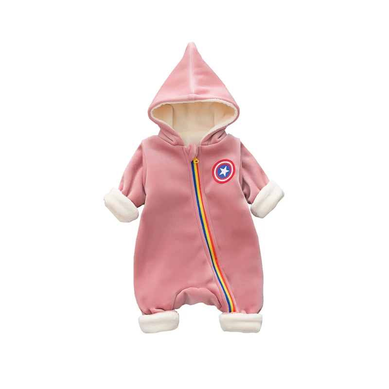 

2018 Infant Romper Baby Jumpsuit Newborn Bebe Clothing Hooded Toddler Baby Clothes Cute Rainbow Spring Romper
