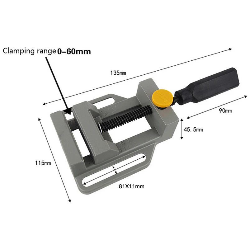  AMYAMY Drill press vise for Drill press stand Power Tool Parts Mini Vice Flat Pliers Mini Bench Cla