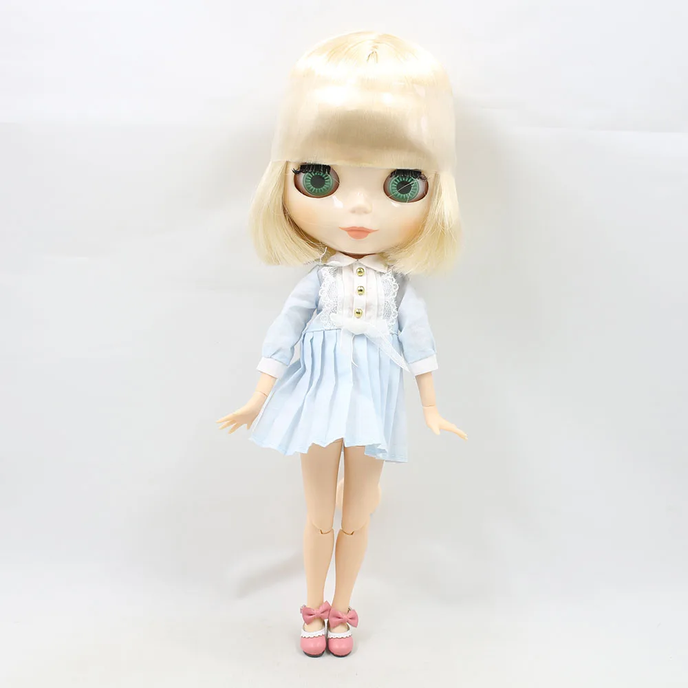 Ледяная кукла DBS Blyth 1/6 bjd блонд белый короткий волос шарнир тела белая кожа