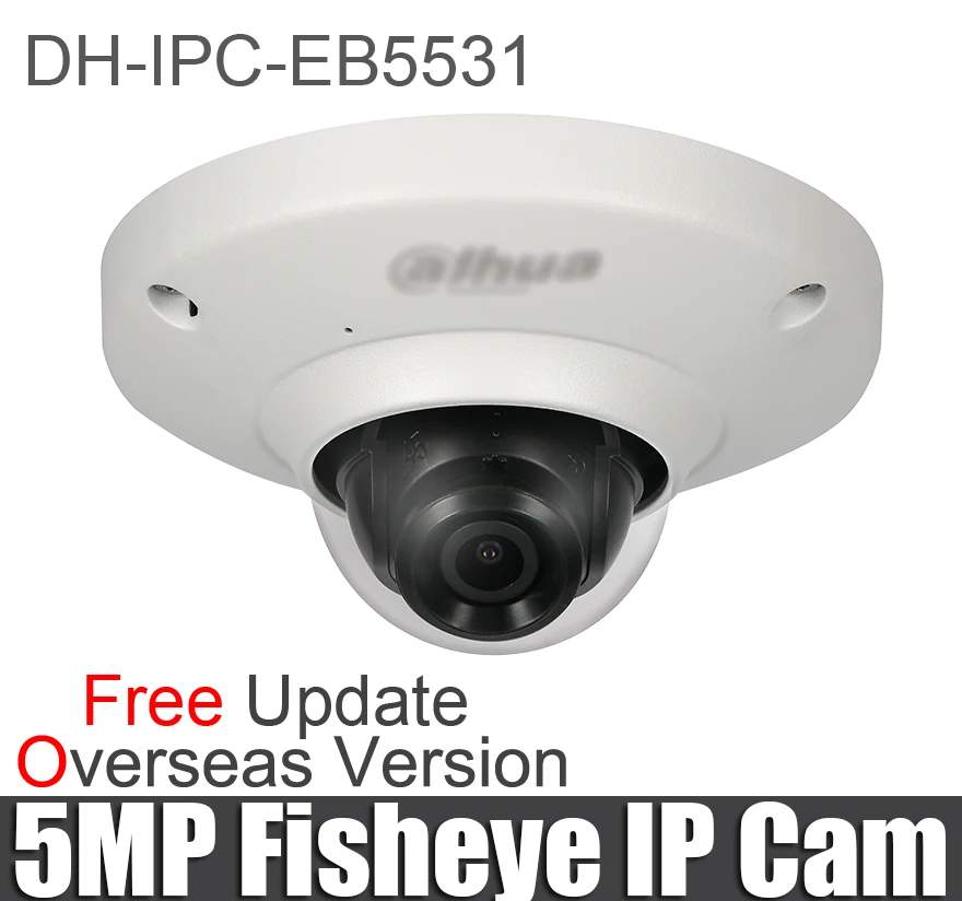 Dahua IPC-EB5531 5MP WDR Panorama Встроенный микрофон со слотом для sd-карты POE сетевая ip-камера «рыбий глаз» заменяет IPC-EB5500 DH-IPC-EB5531