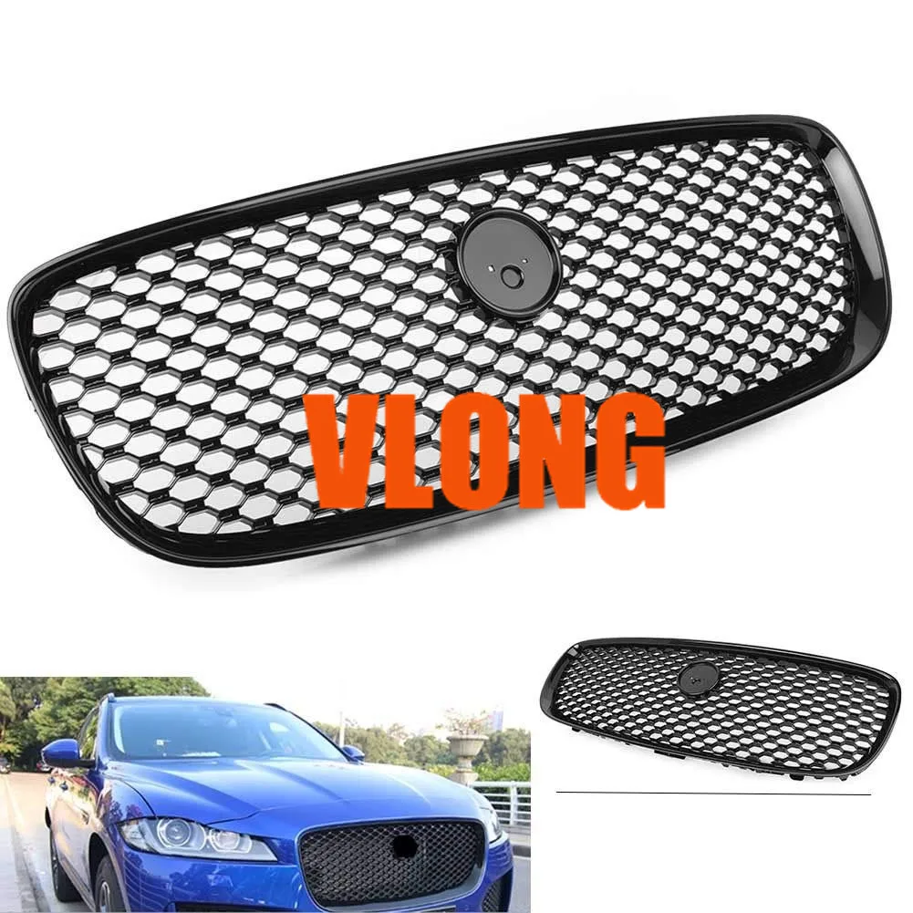 

Black Front Upper Radiator Grille Mesh Grill 2016 2017 2018 For Jaguar XF XFR