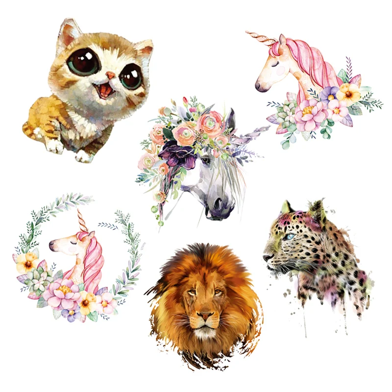 

2Pcs Big And Small Iron Patches For Clothing Clothing Deco New Design Heat Transfer Washable Diy Accessory Iron-On Transfers