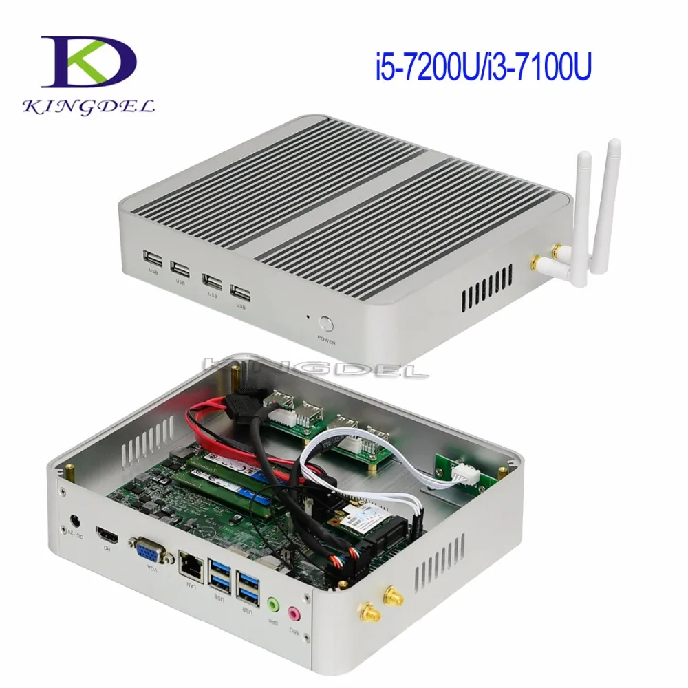 Мини ПК Kaby Lake Core i5 7200U/i3 7100U без вентилятора 4K HD Wi Fi 300 м|intel nuc|mini pc intel nucwindows 10 |