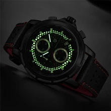 Мужские Роскошные часы со светящимся циферблатом PAGANI Дизайн хронограф кварцевые часы водонепроницаемые кожаные военные мужские часы zegarek meski