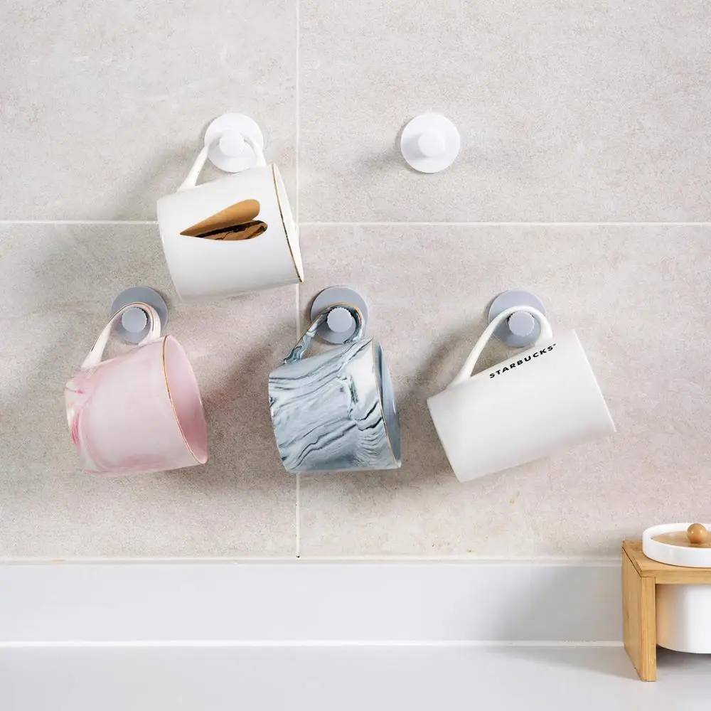 

Punch Free Adhesive Hooks Bathroom Powerful Hanging Hooks Kitchen Wall Door Back Wall mount Sticky Hooks For Umbrella Bath Ball