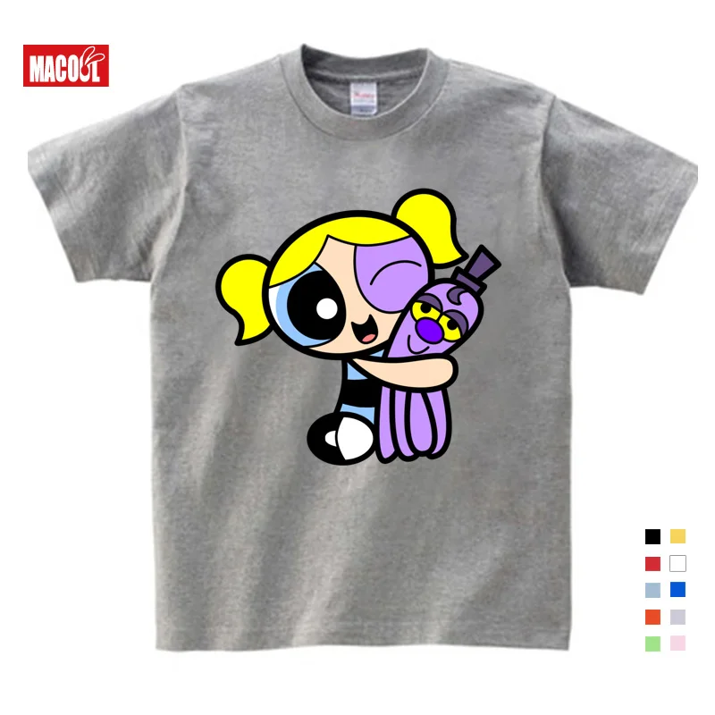 Hot Sale The Powerpuff Girls Boys Girls T Shirt Pure Cotton Short Sleeve Round Neck Tshirt Children Clothes New T-shirt 3T-9T Hot Sale The Powerpuff Girls Boys Girls T Shirt Pure Cotton Short Sleeve Round Neck Tshirt Children Clothes New T-shirt 3T-9T