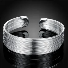 Specials fashion silver plated jewelry Charm female multi-line Bangle Women jewelry wedding cute charms B023