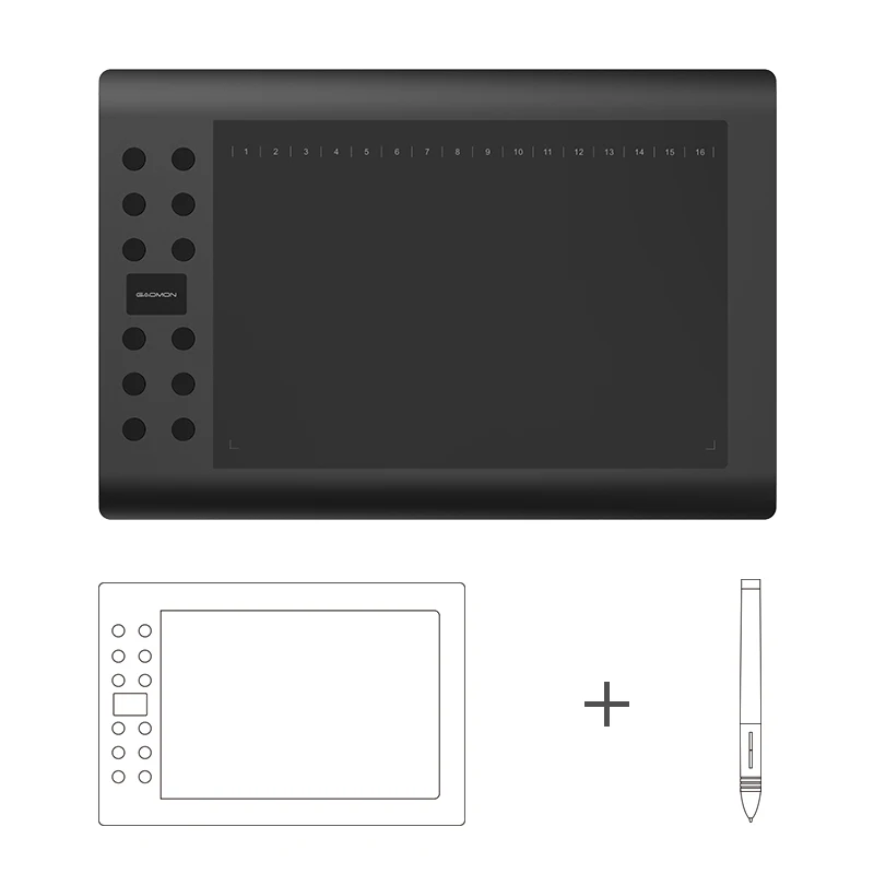 GAOMON Graphics Tablet M106K USB Digital PenTablet 10 x 6