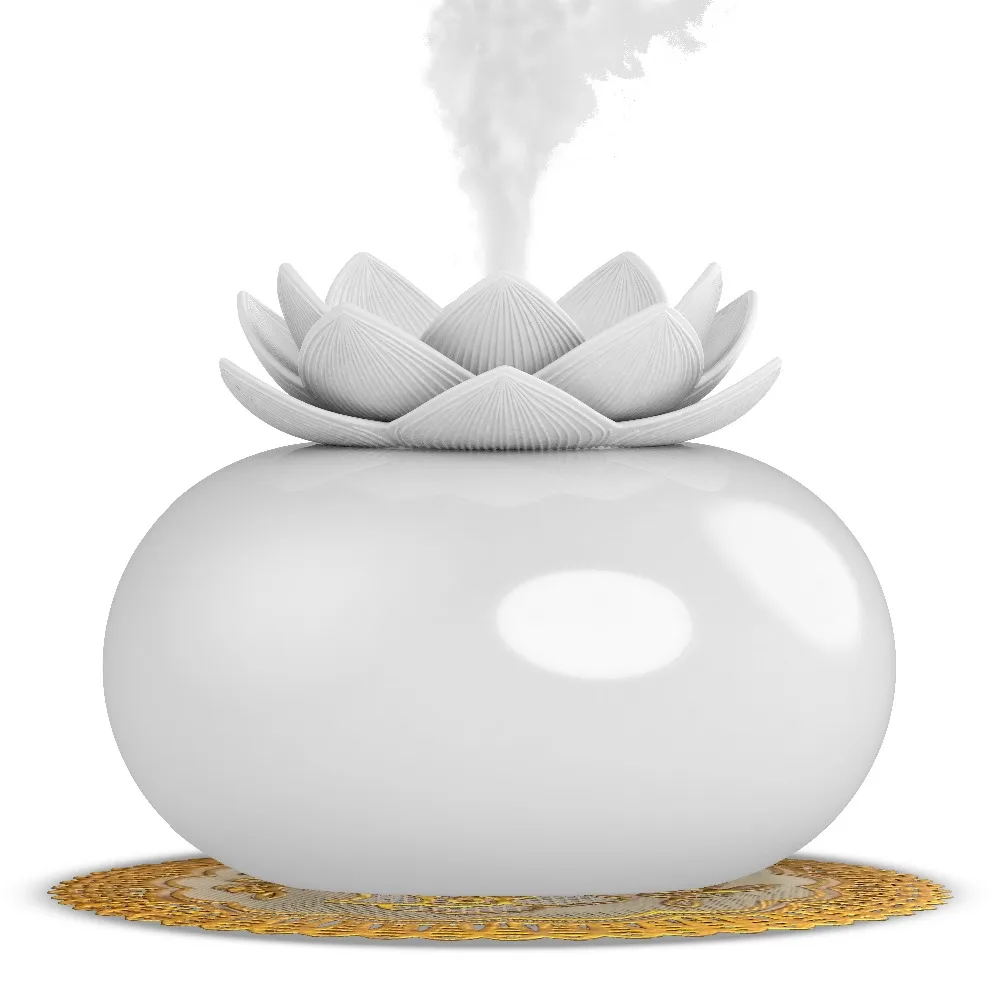 

Hot Sale 200ML Simple Ceramic Ultrasonic Aroma Humidifier Air Diffuser Simplicity Lotus Purifier Atomizer essential oil diffuser