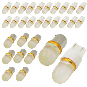 

YSY 30pcs New 1156 BA15S T20 7443 2835 9smd LED light bulbs silicone Car LED Lights Turn Side Lamp brake light Reverse Lights