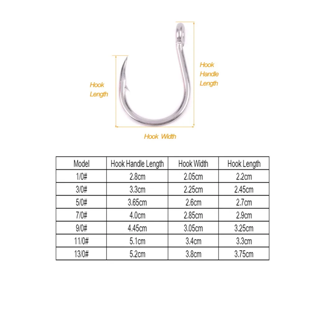 5 шт./упак. Нержавеющая сталь набор рыболовных крючков 1#-13# крючки джиг колючая с отверстием для морских рыб аксессуары Pesca