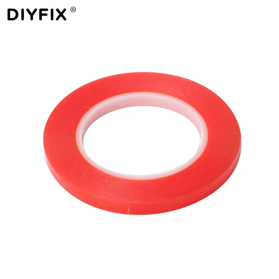 DIYFIX 1 рулон 25 м клейкая лента термостойкая двухсторонняя прозрачная наклейка для телефона инструмент для ремонта lcd 1 мм 2 мм 3 мм 4 мм