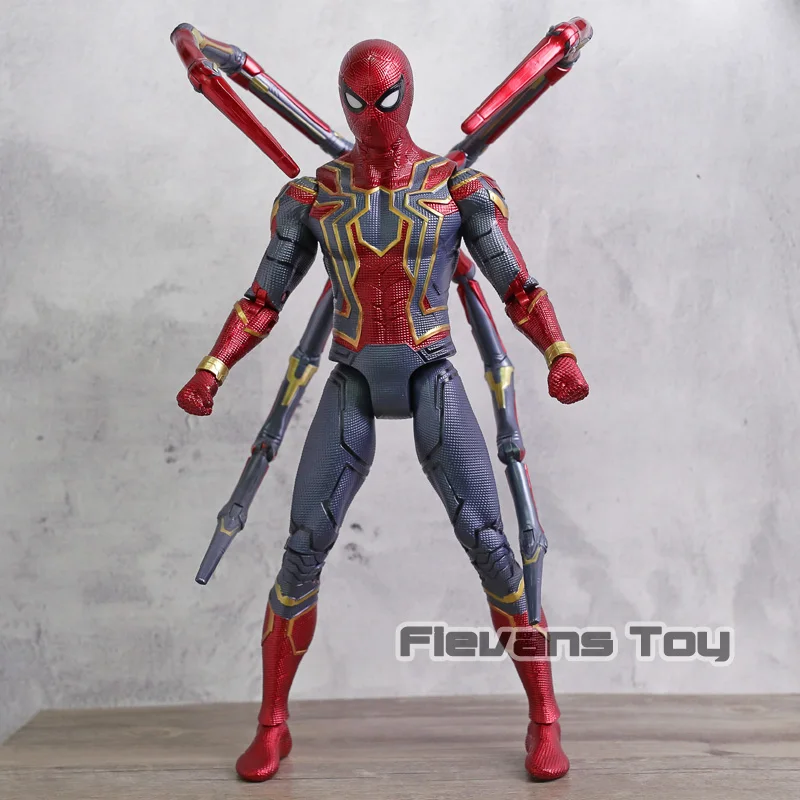 

Marvel Avengers Infinite War Spiderman Iron Spider PVC with LED Light Action Figure Collectible Model Toy Gift
