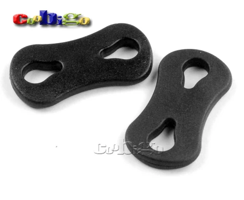 100pcs Pack 1/4"(5mm) Plastic Black Flat Soft Sliding Cord