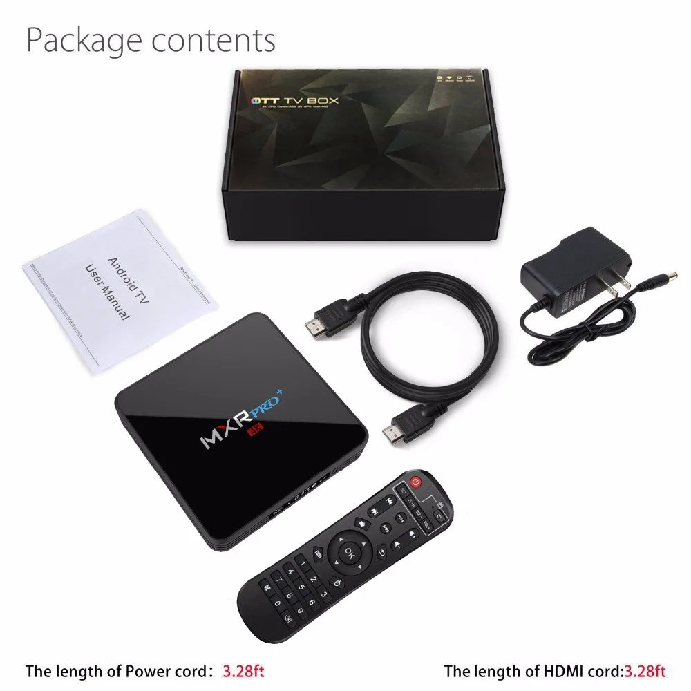 MXR PRO PLUS Android 8 1 4 ГБ/32 ГБ Smart 4K TV Box RK3328 четырехъядерный цифровой дисплей 2 4G/5G Wifi BT4.0