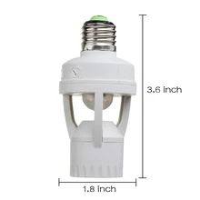 360 градусов PIR датчик индукционного движения ИК инфракрасный человек E27 вилка со светодиодом датчик переключатель База держатель лампы светодиодные сенсор e cambia