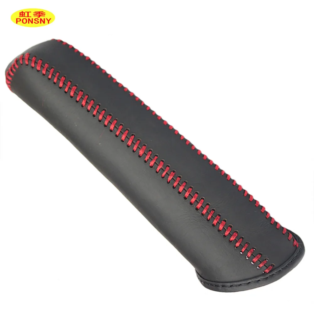 PONSNY Car Handbrake Covers Case for TOYOTA Corolla 2007- Genuine Leather Car-styling Handbrake Grips Cover