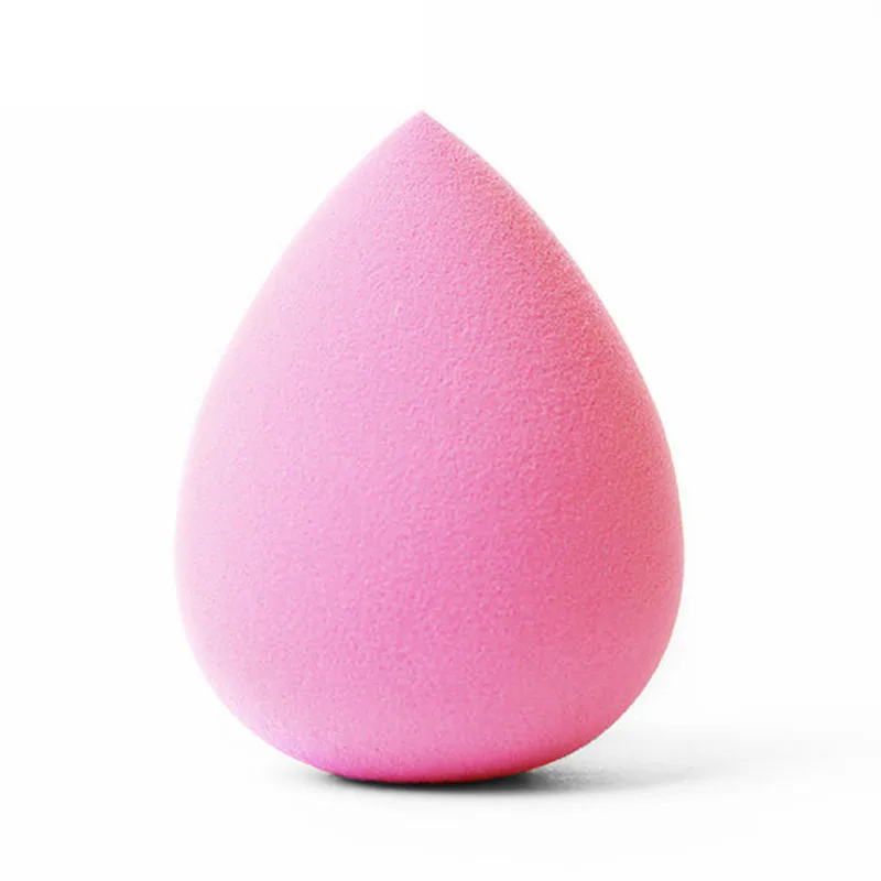Мягкая влажная сухая губка в форме капли воды, косметическая пудра, пуховка для макияжа, косметическая основа, губка для лица, инструмент для очистки макияжа - Handle Color: Light Pink