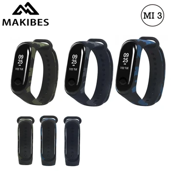 

New Original Replaceable Camouflage Silicone clock watches Watch Wrist Strap for Xiaomi Mi Band 3 Bracelet