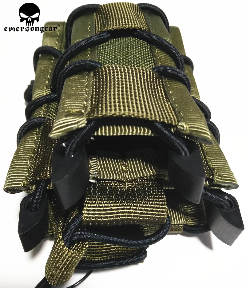 EMERSONGEAR двухэтажный подсумок Airsoft Mag Чехлы Военная Униформа Emerson сумка Камуфляж Молл Чехол для кружек Койот коричневый, черный