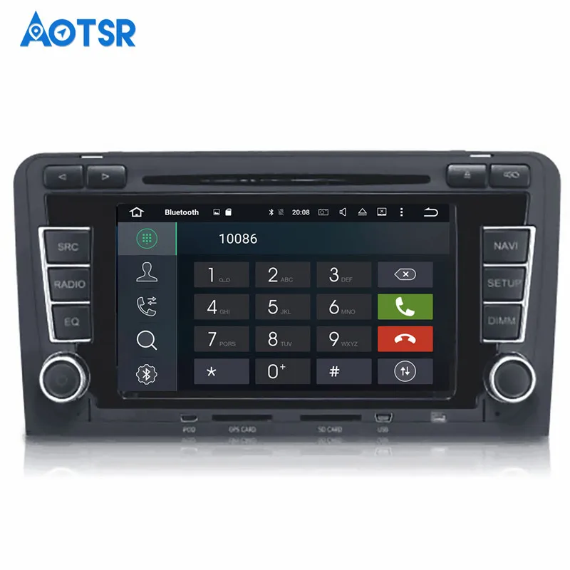 Top 2 din Android 8.1 Car DVD CD player GPS Navigation For Audi A3 S3 2003-2012 Autoradio Stereo Radio Multimedia Headunit Satnav 8