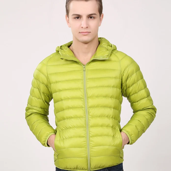 ultra thin foldable down jacket Plus Size M 3XL super light warm white