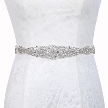 Inofinn Z04 хрустальные свадебные аксессуары атласный ремешок для свадебного платья Свадебная лента на талии поясом для свадьбы вечернее платье для выпускного вечера