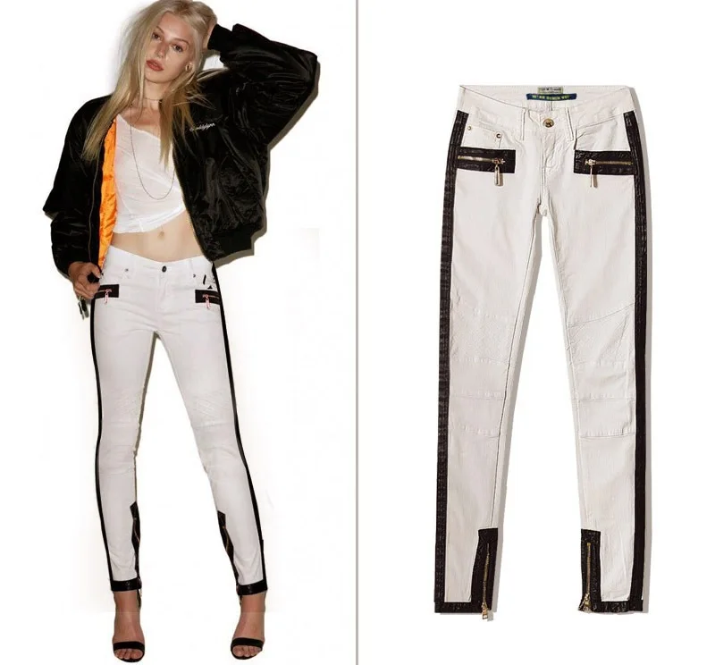 Embroidery Jeans Pants (34)