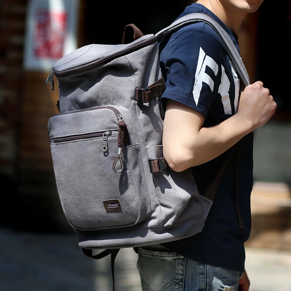 Mezee, новинка, мужской рюкзак с USB, брезентовый Рюкзак Для Путешествий, модная вместительная сумка для мужчин, повседневный рюкзак для 15," ноутбука