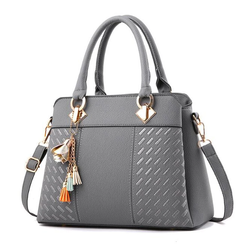 Fashion Women Handbags Tassel PU Leather Totes Bag Top-handle Embroidery Crossbody Bag Shoulder Bag Lady Simple Style Hand Bags Fashion Women Handbags Tassel PU Leather Totes Bag Top-handle Embroidery Crossbody Bag Shoulder Bag Lady Simple Style Hand Bags